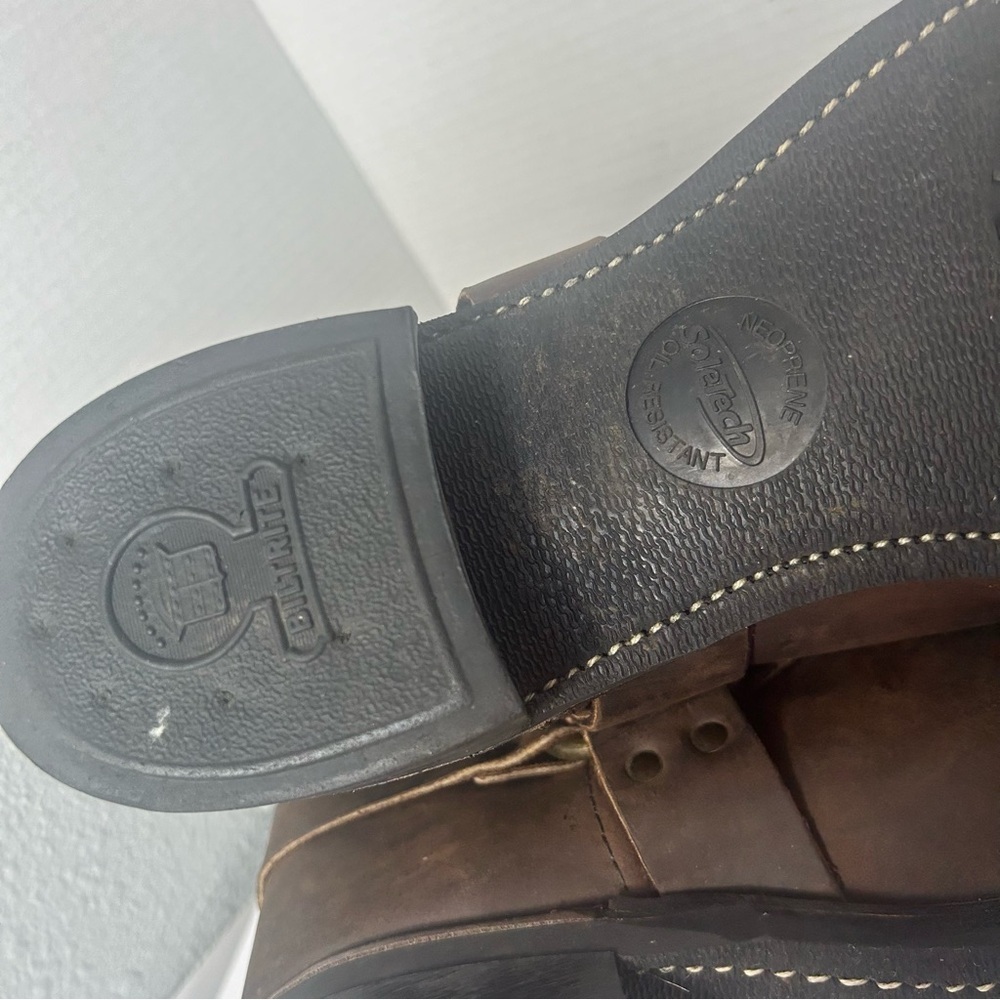 FRYE Gaucho Oiled Brown Conway Leather Harness Moto Biker Western Boot 87350 - Picture 8 of 12